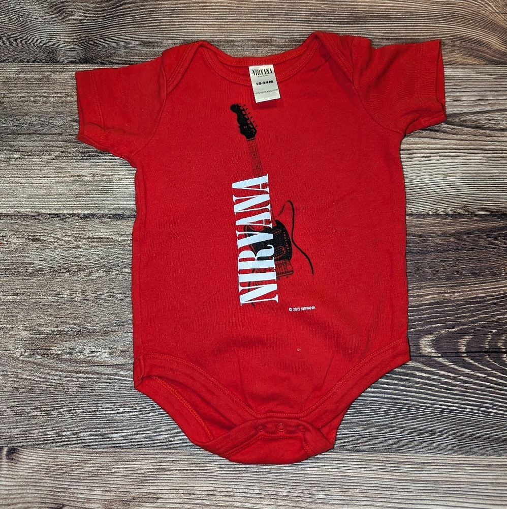 Nirvana Red Baby Onesie 18-24 Months Band Tees